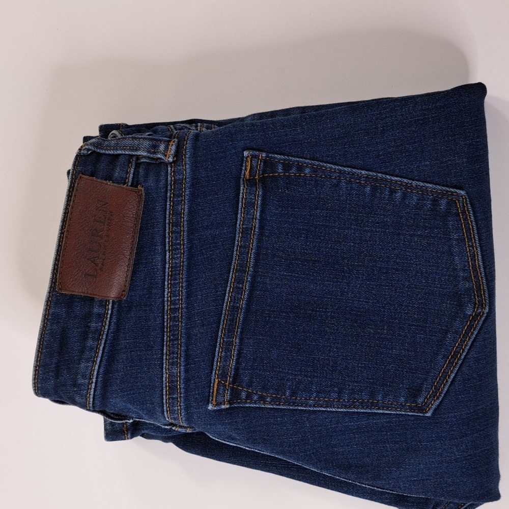 Lauren Ralph Lauren Modern Straight Curvy Blue Jeans Size 4 - Picture 10 of 17